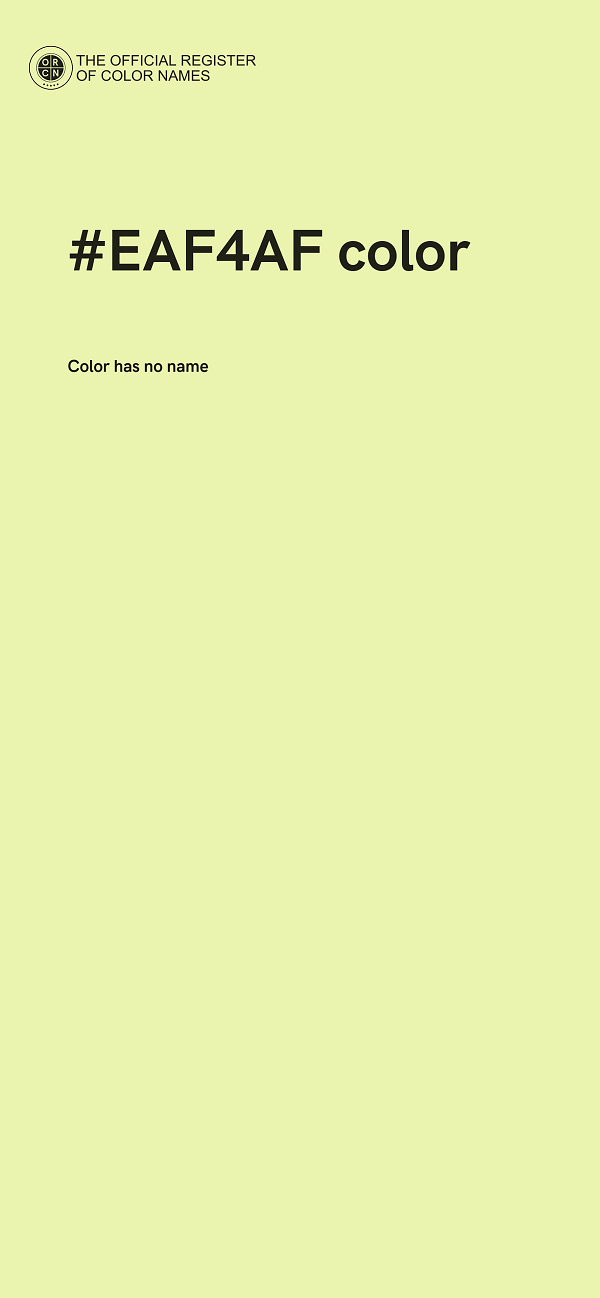 #EAF4AF color image