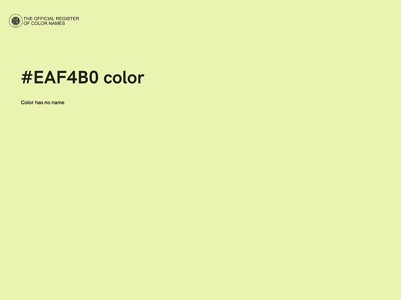 #EAF4B0 color image