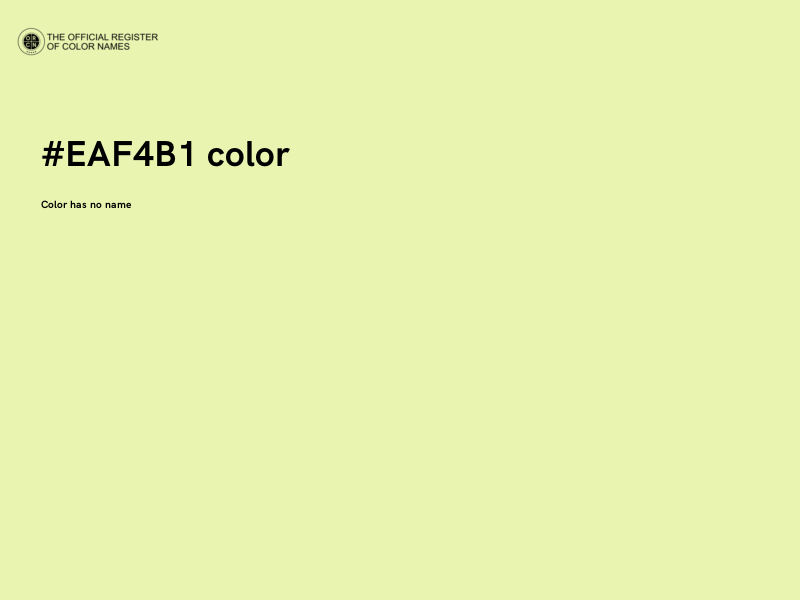 #EAF4B1 color image