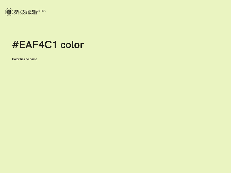 #EAF4C1 color image