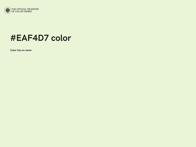 #EAF4D7 color image