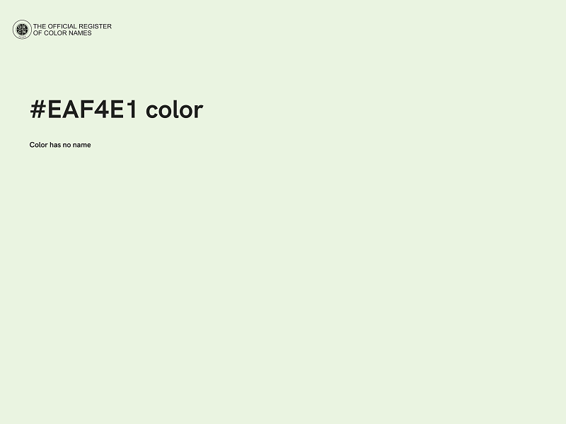 #EAF4E1 color image