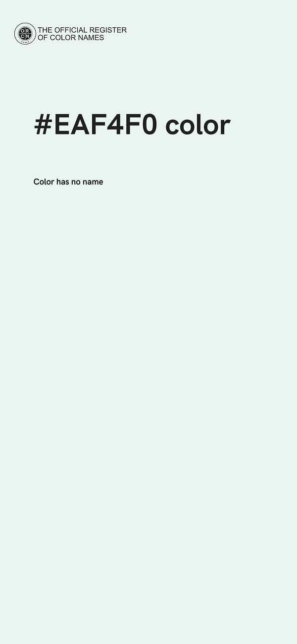 #EAF4F0 color image