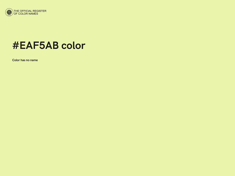 #EAF5AB color image