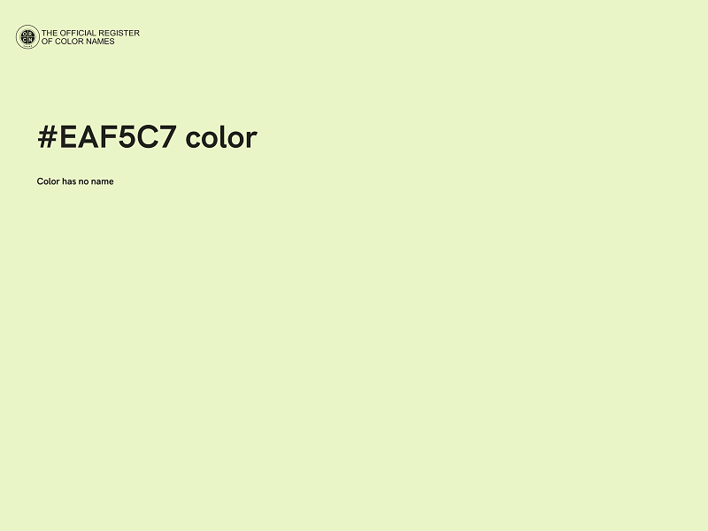 #EAF5C7 color image