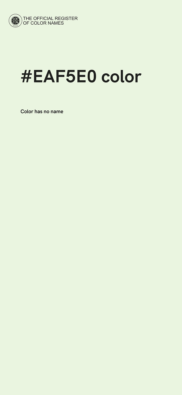#EAF5E0 color image