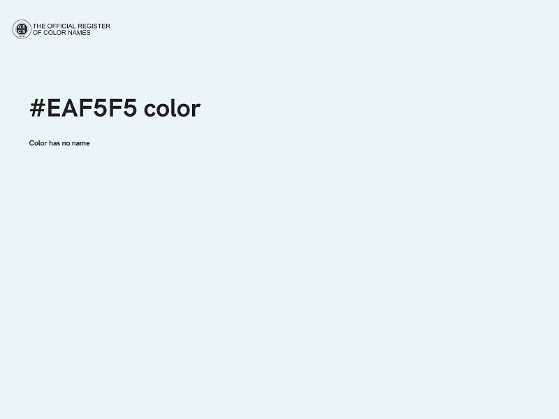 #EAF5F5 color image