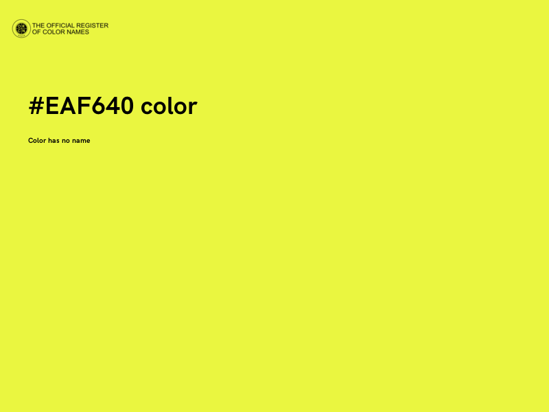 #EAF640 color image