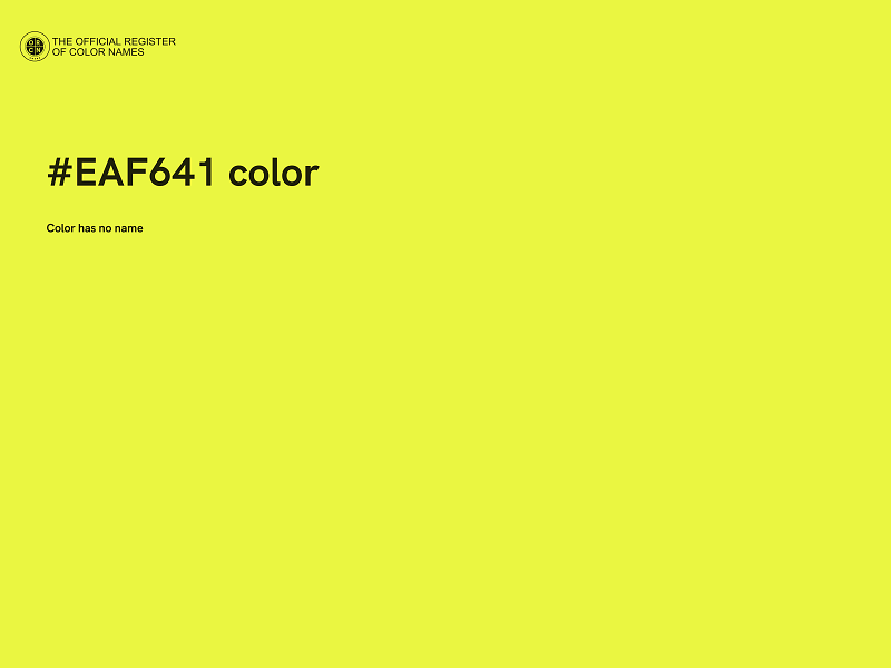 #EAF641 color image