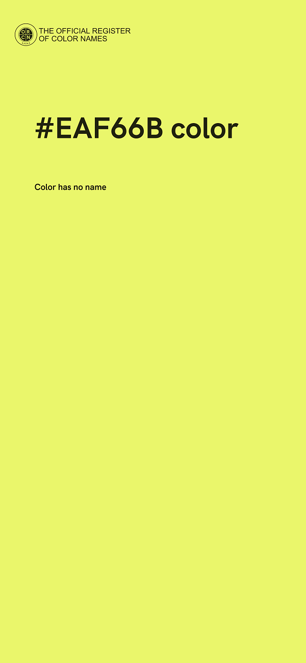 #EAF66B color image