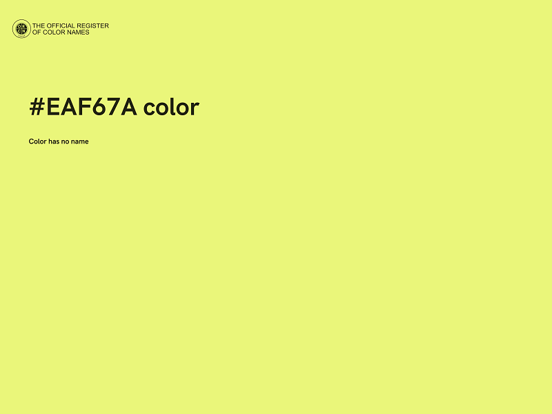 #EAF67A color image