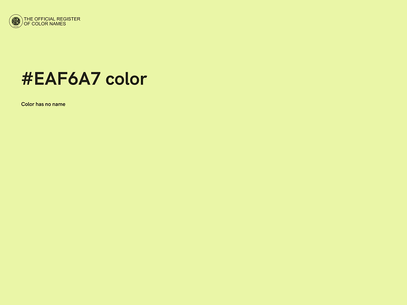 #EAF6A7 color image