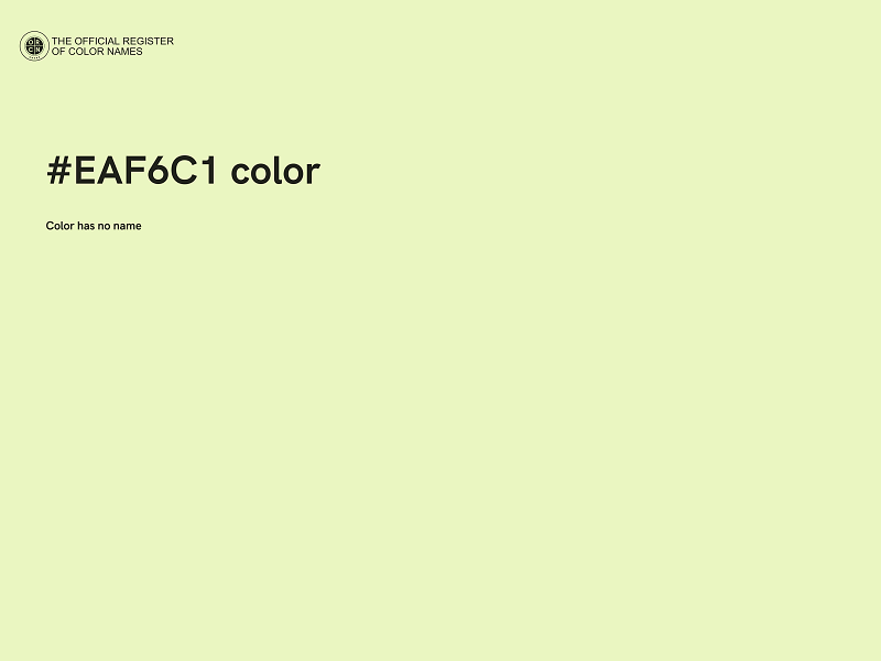 #EAF6C1 color image