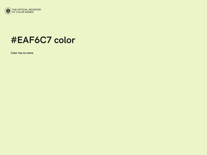 #EAF6C7 color image