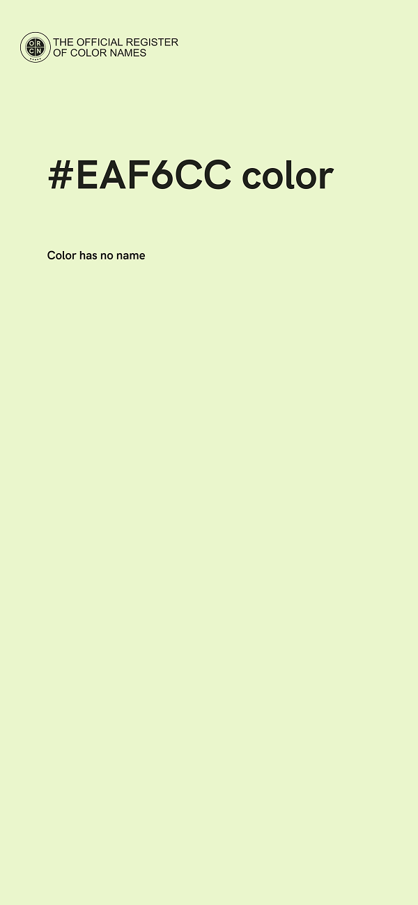 #EAF6CC color image