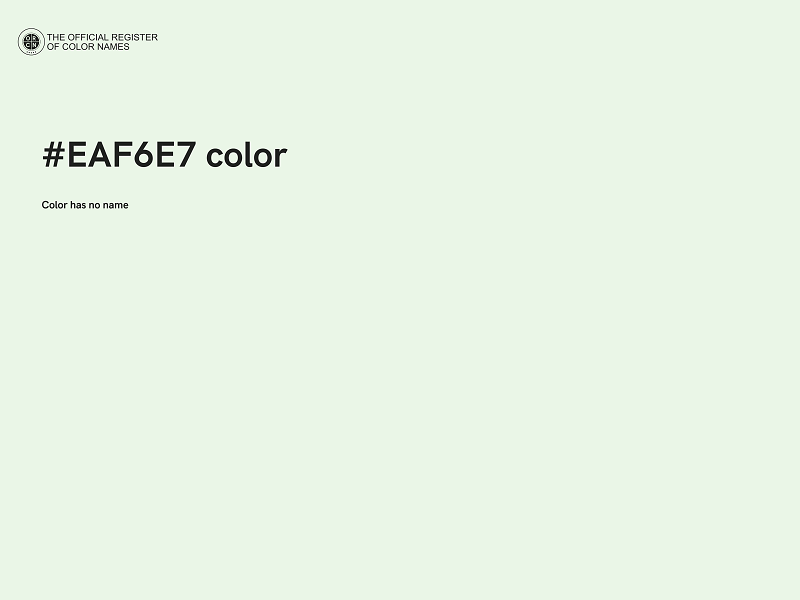 #EAF6E7 color image