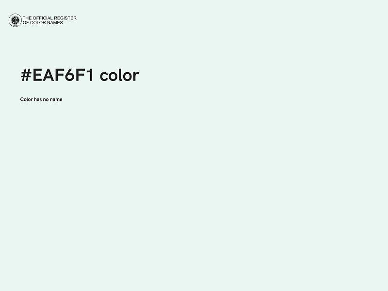 #EAF6F1 color image