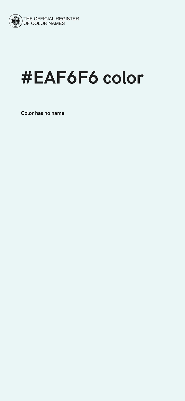 #EAF6F6 color image