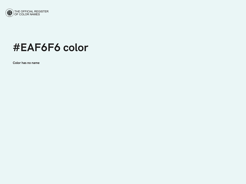 #EAF6F6 color image