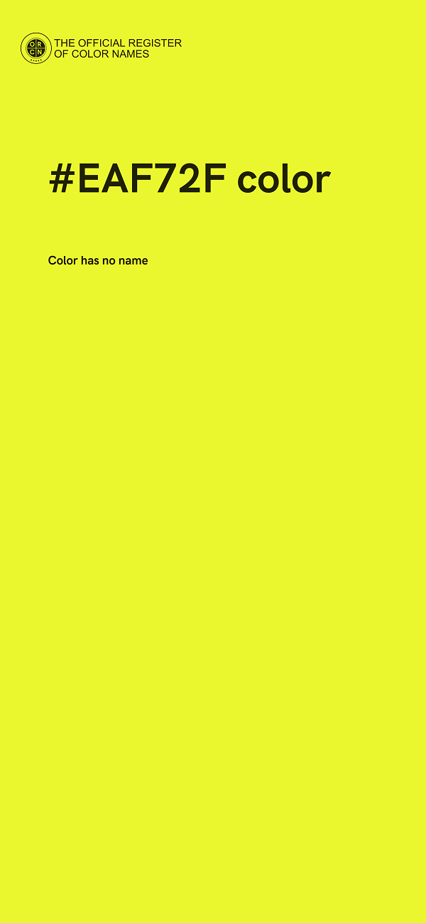 #EAF72F color image