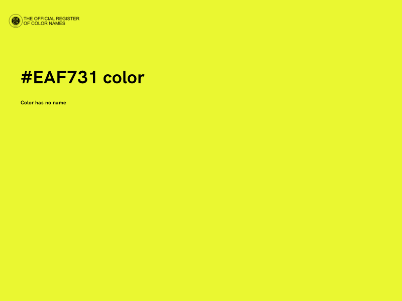#EAF731 color image