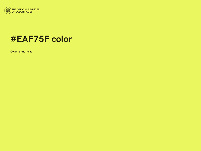 #EAF75F color image