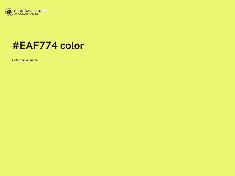 #EAF774 color image