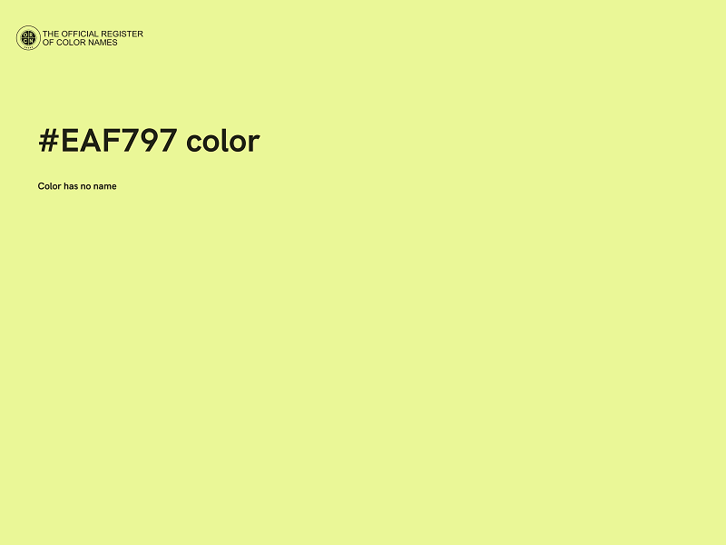 #EAF797 color image