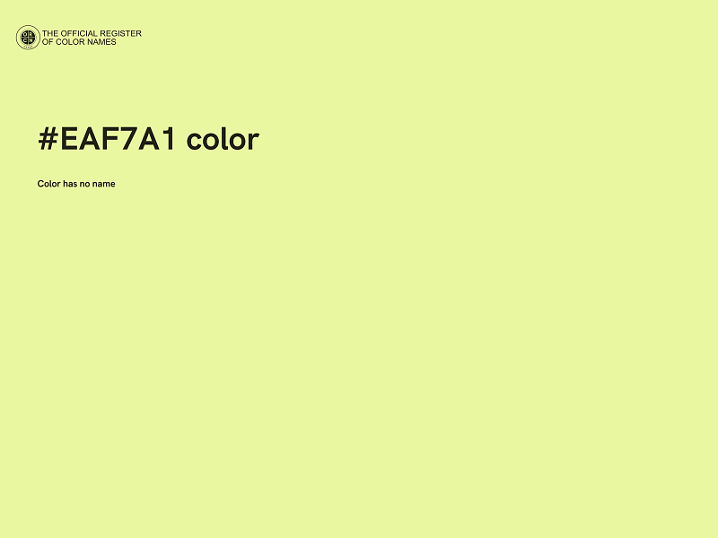 #EAF7A1 color image