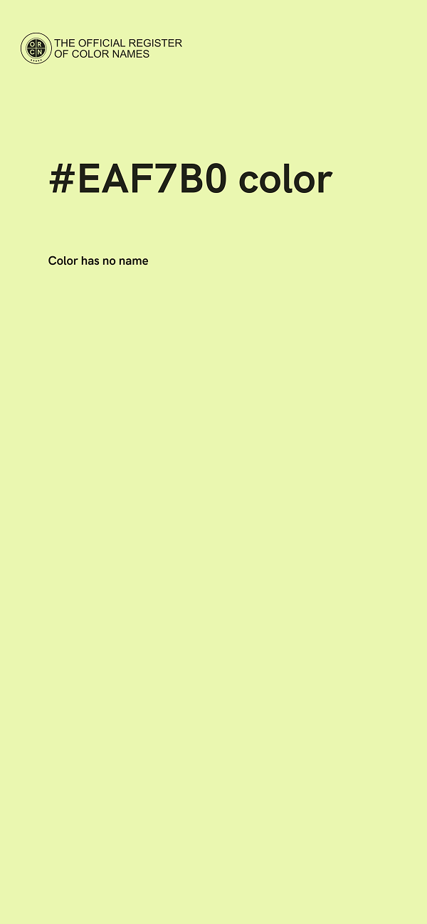 #EAF7B0 color image