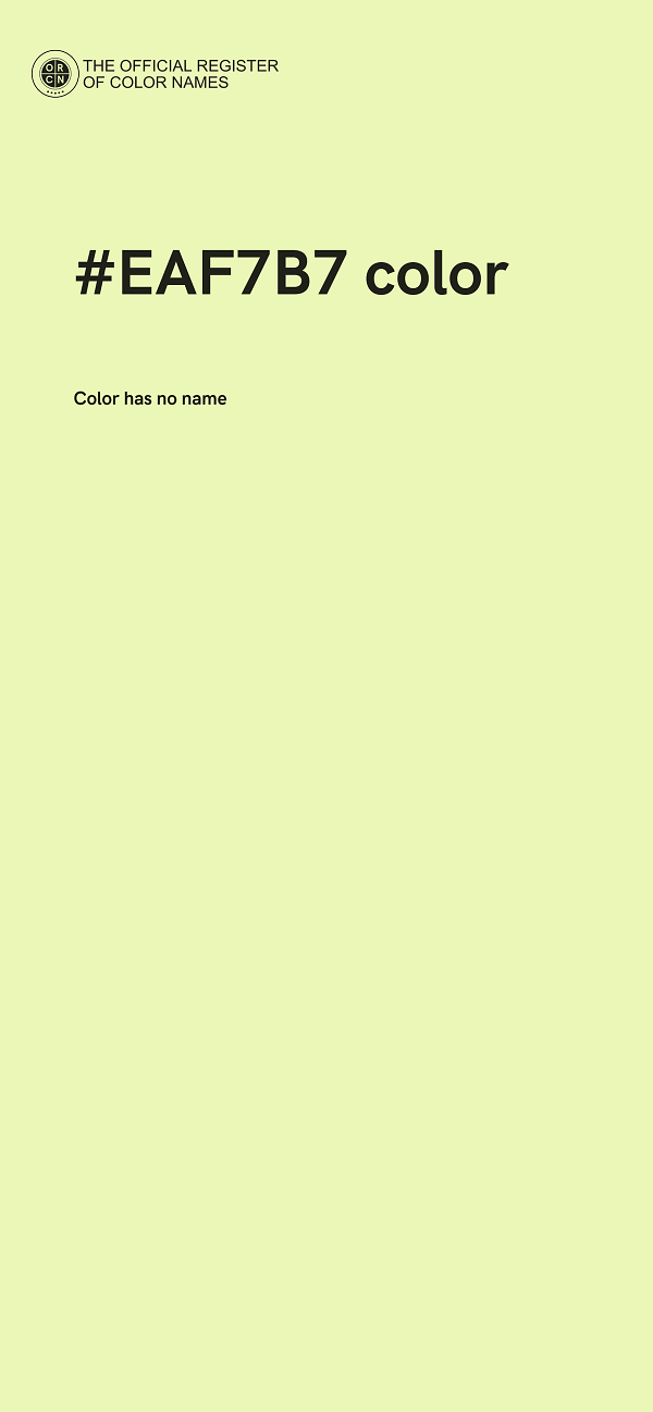 #EAF7B7 color image