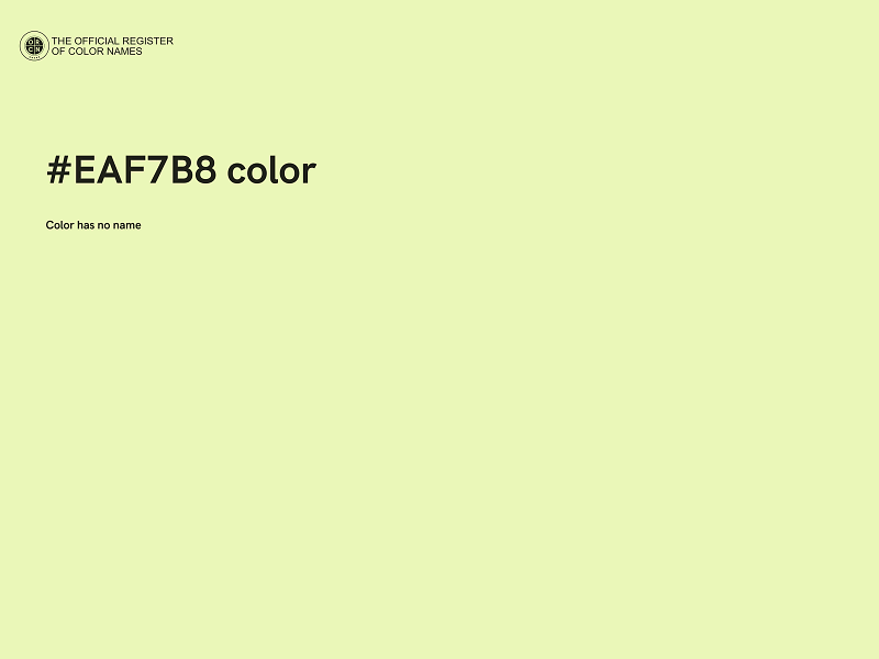 #EAF7B8 color image