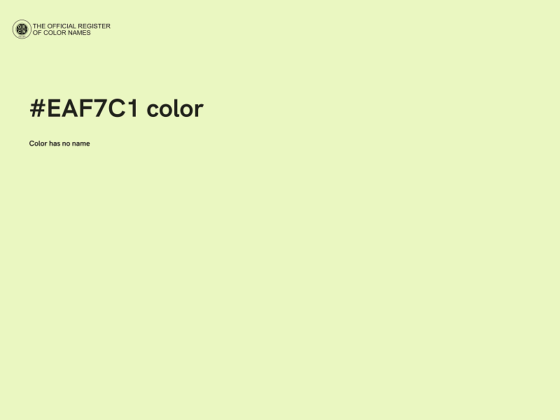 #EAF7C1 color image