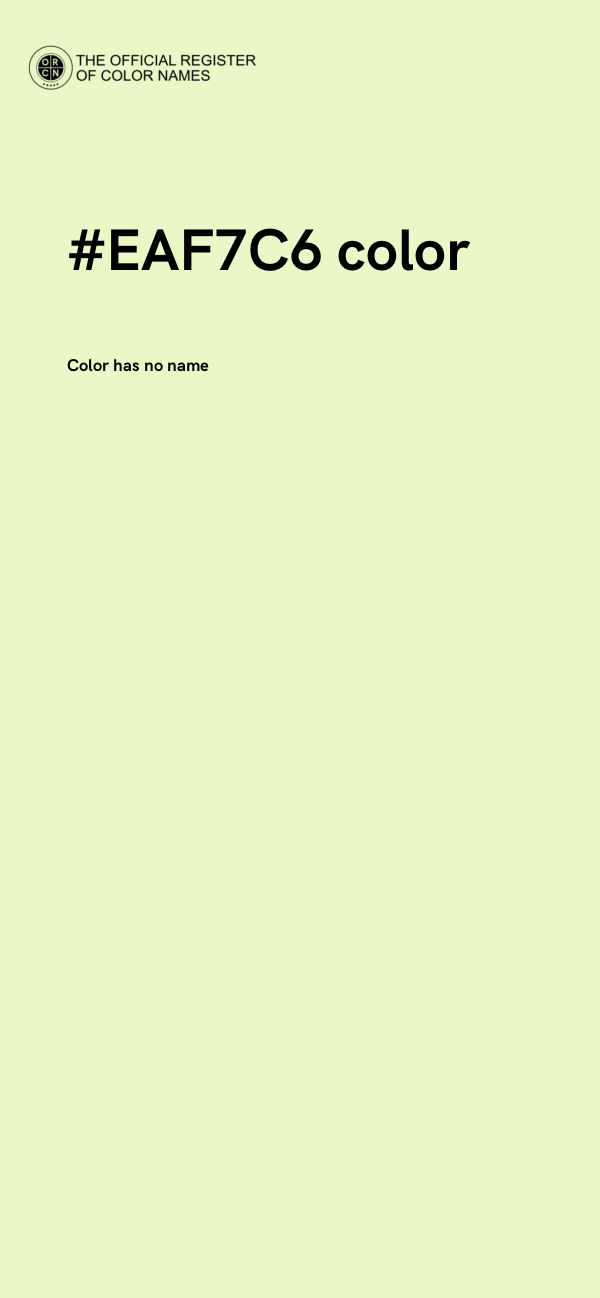#EAF7C6 color image
