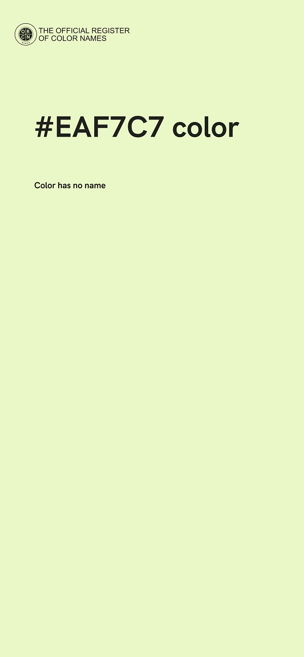 #EAF7C7 color image