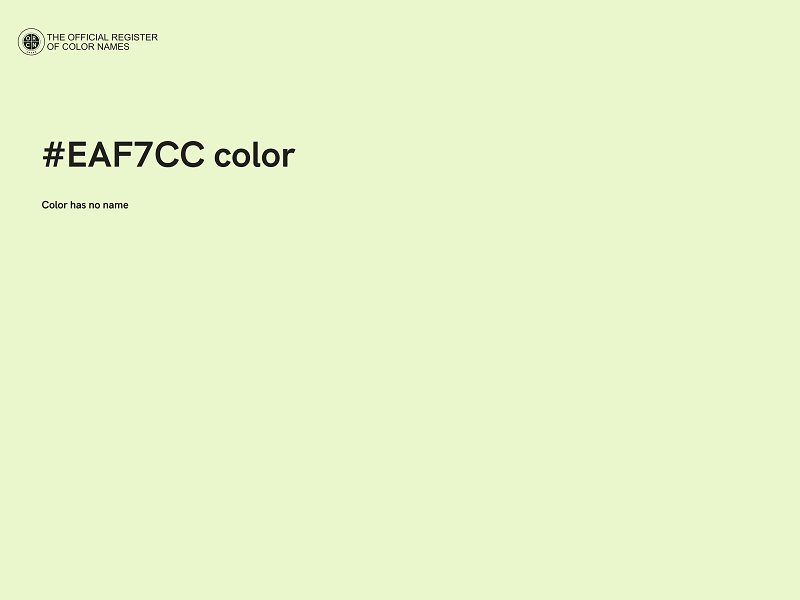 #EAF7CC color image