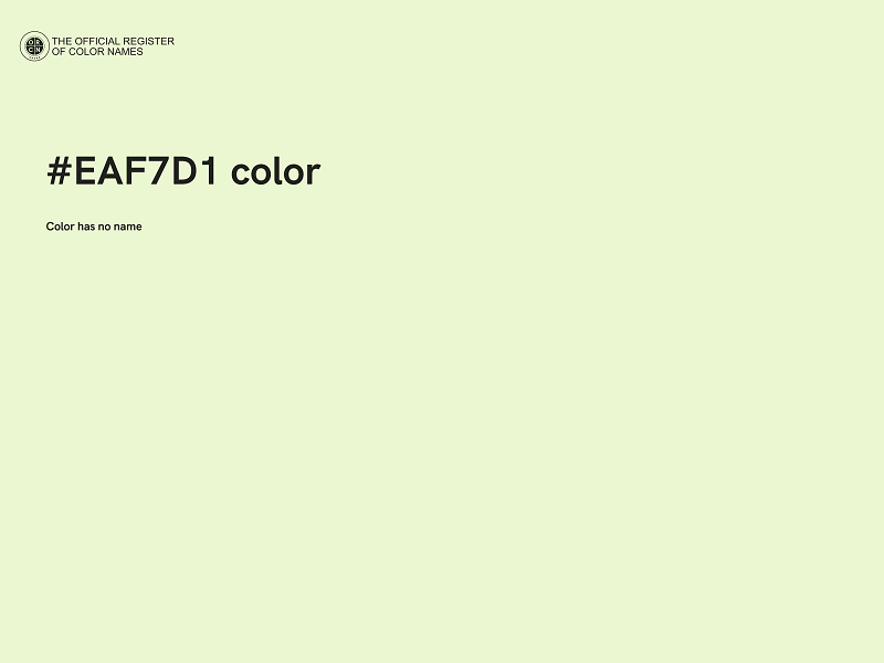 #EAF7D1 color image