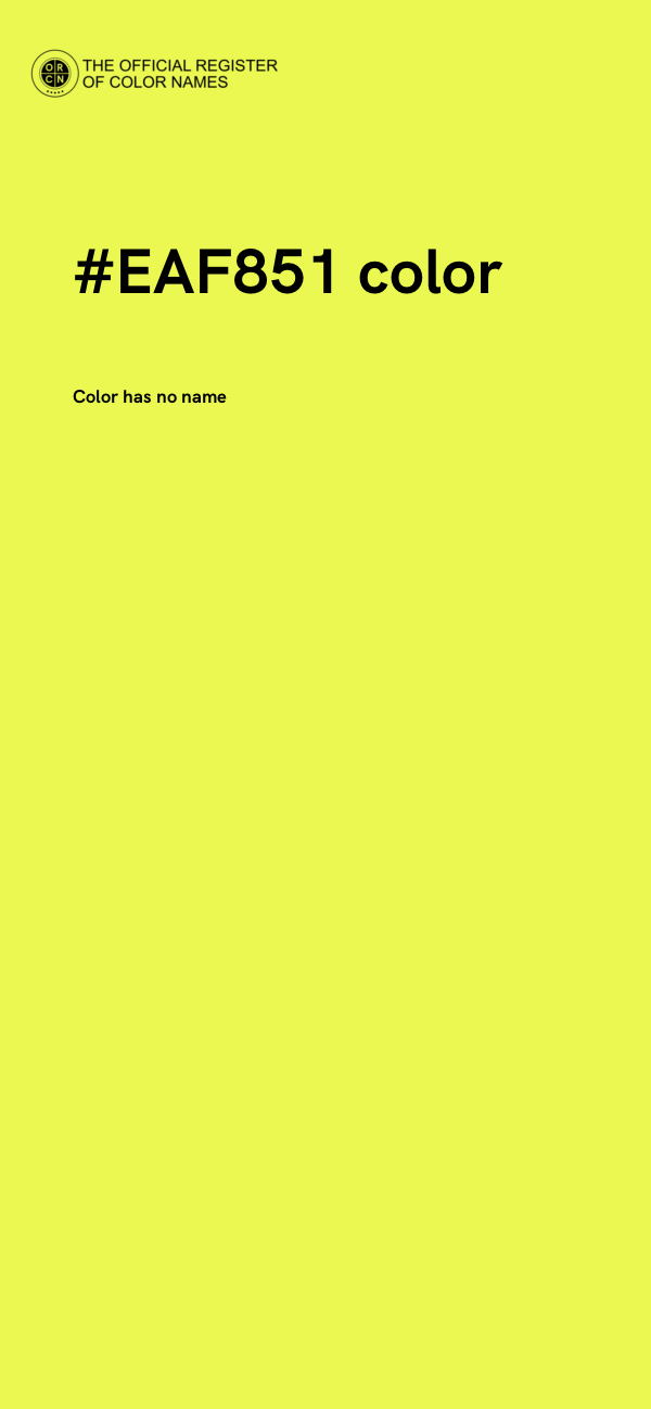 #EAF851 color image