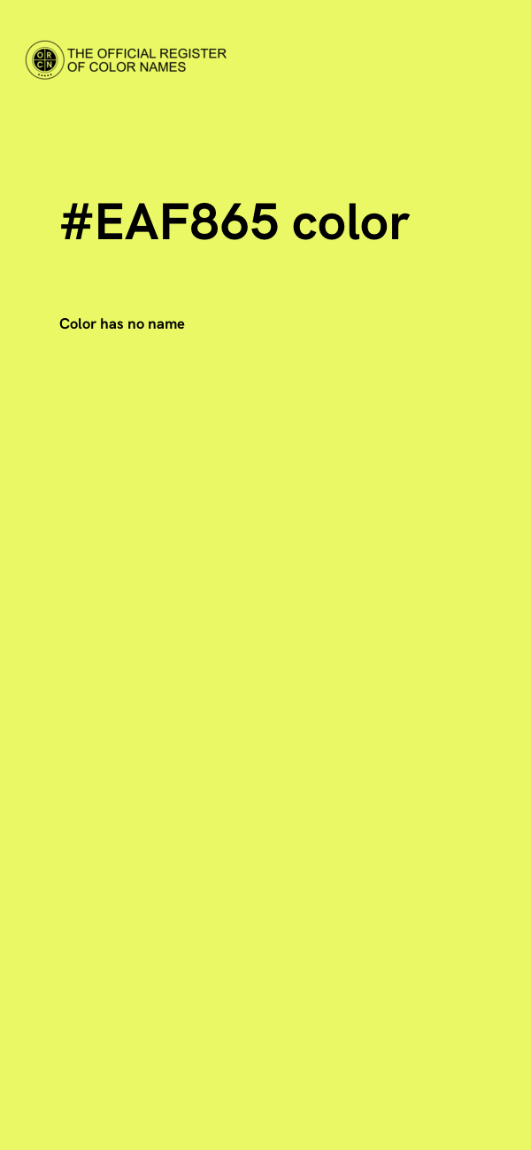 #EAF865 color image