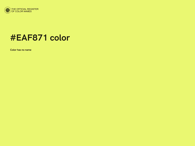 #EAF871 color image