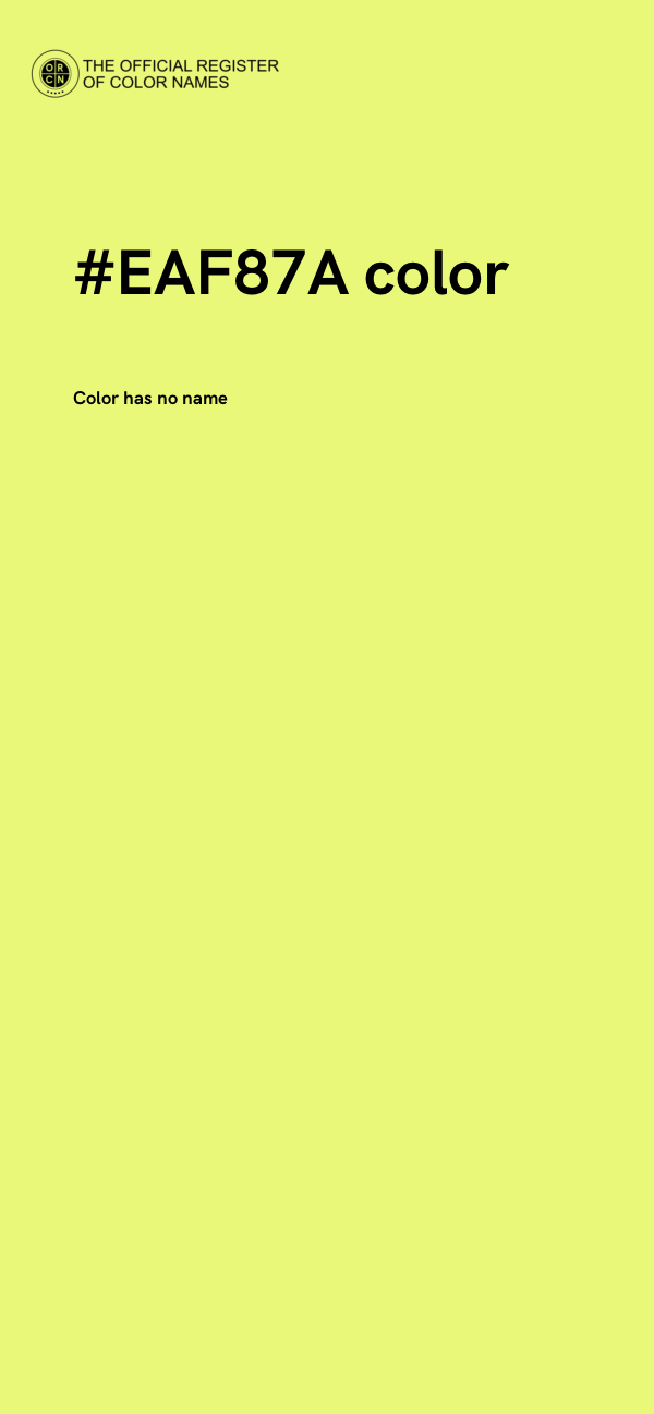 #EAF87A color image