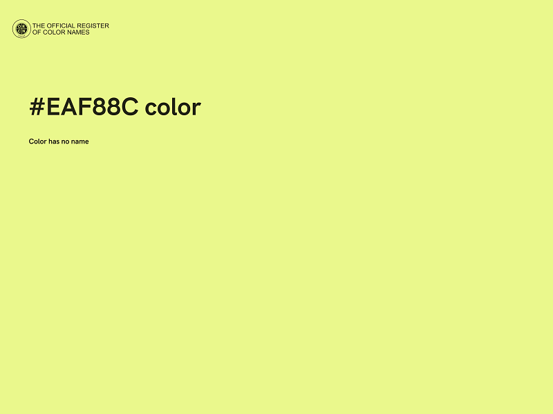 #EAF88C color image