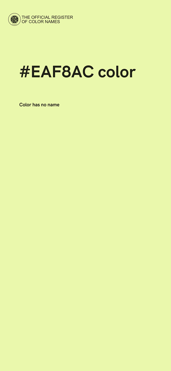#EAF8AC color image