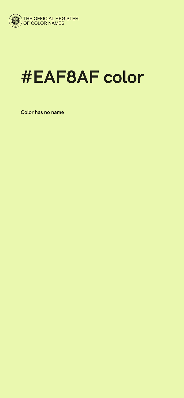 #EAF8AF color image