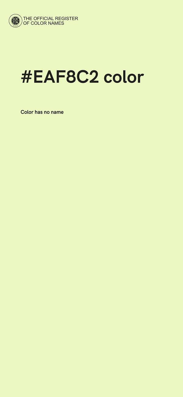 #EAF8C2 color image