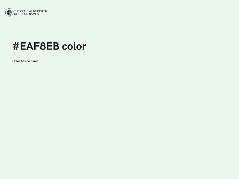 #EAF8EB color image