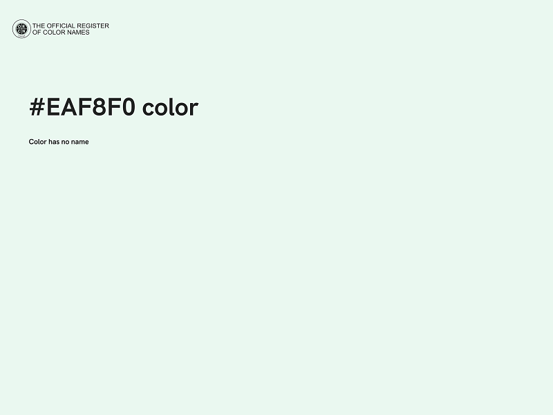 #EAF8F0 color image