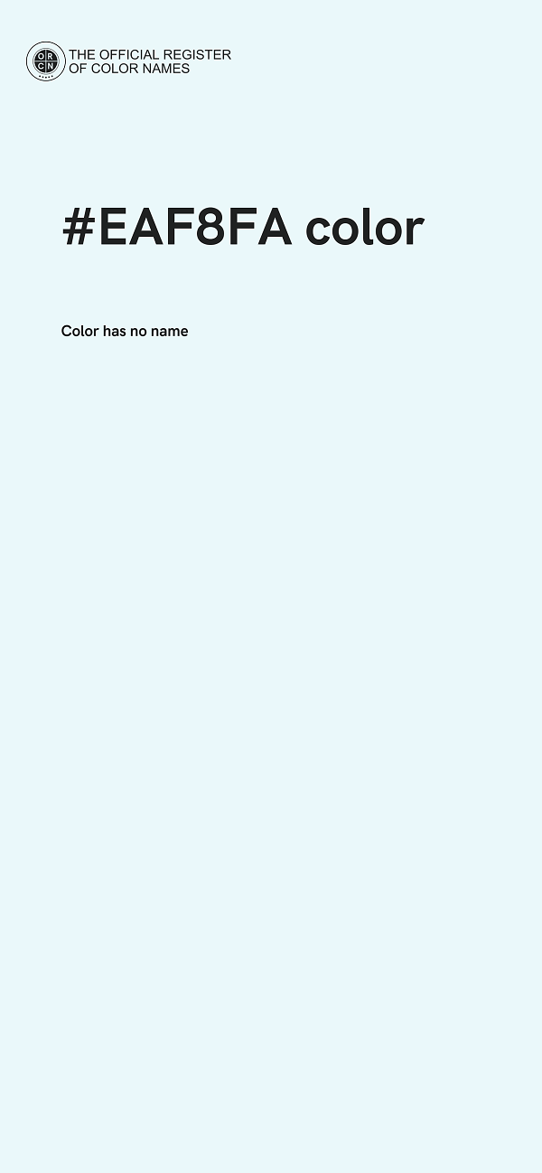 #EAF8FA color image