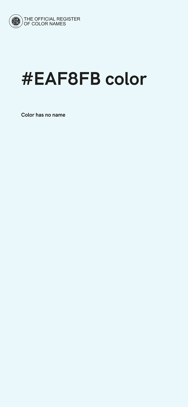 #EAF8FB color image