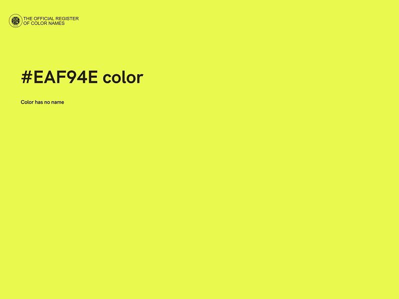 #EAF94E color image